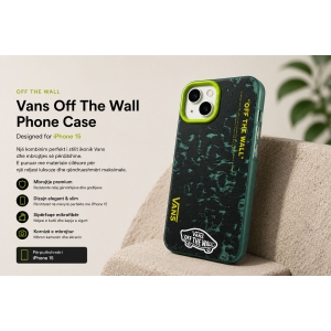Kellef Vans Off The Wall Premium Case për iPhone 15 – Green Edition