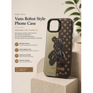 Kellef Robot Style Luxury Case për iPhone 15