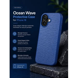 Ocean Wave Blue – iPhone 16 Case.